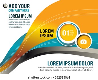 Professional business design layout template or corporate banner design. Magazine cover, publishing and print presentation. Abstract vector background.