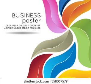 Professional business design layout template or corporate banner design. Magazine cover, publishing and print presentation. Abstract vector colorful background.