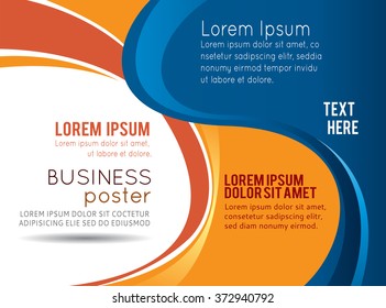 Professional business design layout template or corporate banner design. Magazine cover, publishing and print presentation. Abstract vector background.