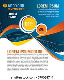 Professional business design layout template or corporate banner design. Magazine cover, publishing and print presentation. Abstract vector background.