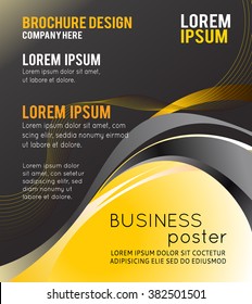 Professional business design layout template or corporate banner design. Magazine cover, publishing and print presentation. Abstract vector background.