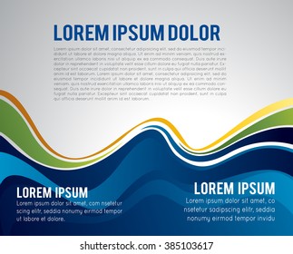 Professional business design layout template or corporate banner design. Magazine cover, publishing and print presentation. Abstract vector background.