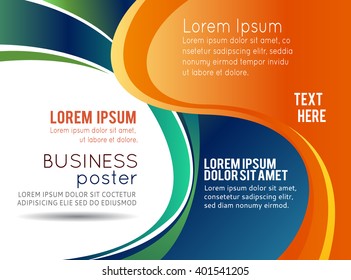 Professional business design layout template or corporate banner design. Magazine cover, publishing and print presentation. Abstract vector background.