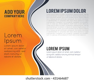 Professional business design layout template or corporate banner design. Magazine cover, publishing and print presentation. Abstract vector background.