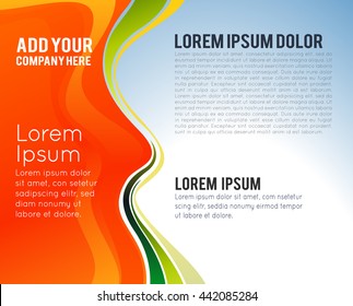 Professional business design layout template or corporate banner design. Magazine cover, publishing and print presentation. Abstract vector background.