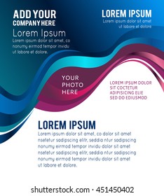 Professional business design layout template or corporate banner design. Magazine cover, publishing and print presentation. Abstract vector background.