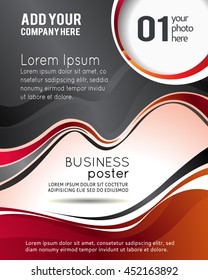 Professional business design layout template or corporate banner design. Magazine cover, publishing and print presentation. Abstract vector background.