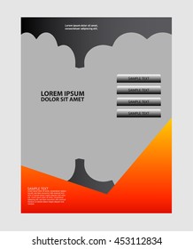 Professional business design layout template or corporate banner design. Magazine cover, publishing and print presentation. Abstract vector background.
