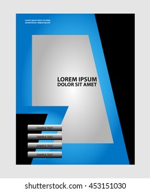 Professional business design layout template or corporate banner design. Magazine cover, publishing and print presentation. Abstract vector background.
