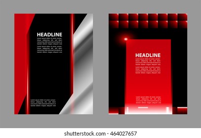 Professional business design layout template or corporate banner design. Magazine cover, publishing and print presentation. Abstract vector background.
