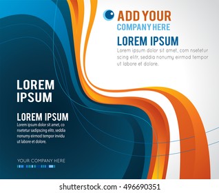 Professional business design layout template or corporate banner design. Magazine cover, publishing and print presentation. Abstract vector background.