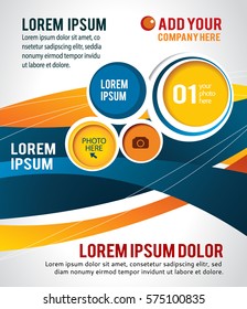 Professional business design layout template or corporate banner design. Magazine cover, publishing and print presentation. Abstract vector background.