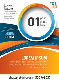 Professional business design layout template or corporate banner design. Magazine cover, publishing and print presentation. Abstract vector background.