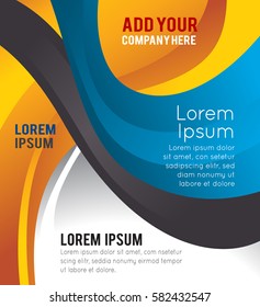 Professional business design layout template or corporate banner design. Magazine cover, publishing and print presentation. Abstract vector background.
