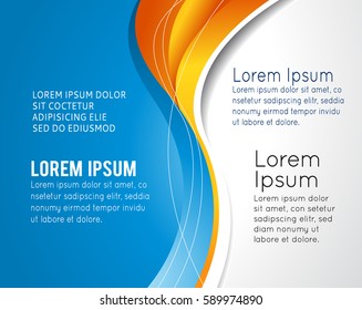 Professional business design layout template or corporate banner design. Magazine cover, publishing and print presentation. Abstract vector background.