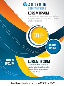 Professional business design layout template or corporate banner design. Magazine cover, publishing and print presentation. Abstract vector background.