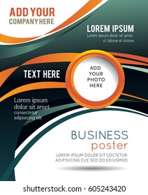 Professional business design layout template or corporate banner design. Magazine cover, publishing and print presentation. Abstract vector background.