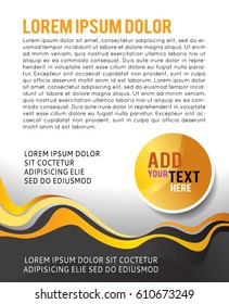 Professional business design layout template or corporate banner design. Magazine cover, publishing and print presentation. Abstract vector background.
