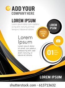 Professional business design layout template or corporate banner design. Magazine cover, publishing and print presentation. Abstract vector background.