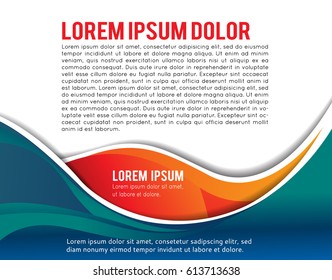 Professional business design layout template or corporate banner design. Magazine cover, publishing and print presentation. Abstract vector background.