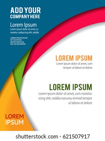 Professional business design layout template or corporate banner design. Magazine cover, publishing and print presentation. Abstract vector background.