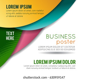 Professional business design layout template or corporate banner design. Magazine cover, publishing and print presentation. Abstract vector background.