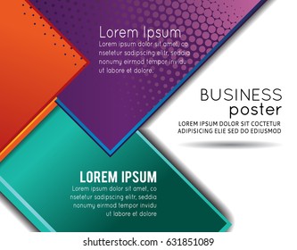 Professional business design layout template or corporate banner design. Magazine cover, publishing and print presentation. Abstract vector background.