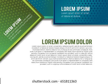 Professional business design layout template or corporate banner design. Magazine cover, publishing and print presentation. Abstract vector background.