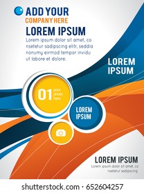 Professional business design layout template or corporate banner design. Magazine cover, publishing and print presentation. Abstract vector background.