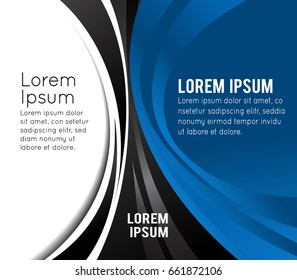 Professional business design layout template or corporate banner design. Magazine cover, publishing and print presentation. Abstract vector background.