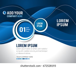 Professional business design layout template or corporate banner design. Magazine cover, publishing and print presentation. Abstract vector background.