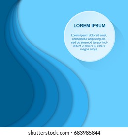 Professional business design layout template background vector. Magazine cover, publishing and print presentation. Layered and long shadow.