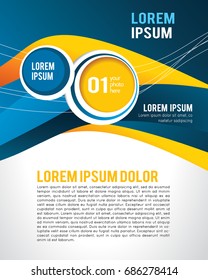 Professional business design layout template or corporate banner design. Magazine cover, publishing and print presentation. Abstract vector background.