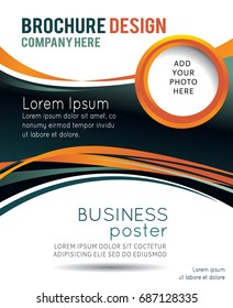 Professional business design layout template or corporate banner design. Magazine cover, publishing and print presentation. Abstract vector background.