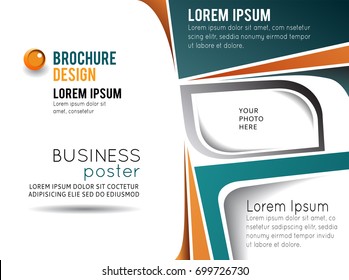 Professional business design layout template or corporate banner design. Magazine cover, publishing and print presentation. Abstract vector background.