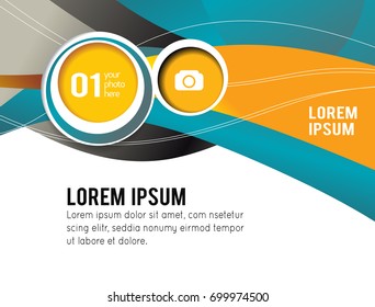 Professional business design layout template or corporate banner design. Magazine cover, publishing and print presentation. Abstract vector background.