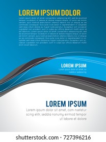 Professional business design layout template or corporate banner design. Magazine cover, publishing and print presentation. Abstract vector background.