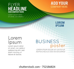 Professional business design layout template or corporate banner design. Magazine cover, publishing and print presentation. Abstract vector background.