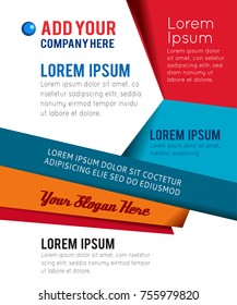 Professional business design layout template or corporate banner design. Magazine cover, publishing and print presentation.