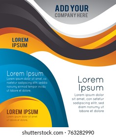 Professional business design layout template or corporate banner design. Magazine cover, publishing and print presentation. Abstract vector background.