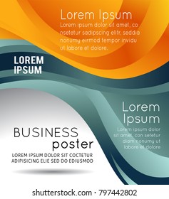 Professional business design layout template or corporate banner design. Magazine cover, publishing and print presentation. Abstract vector background.