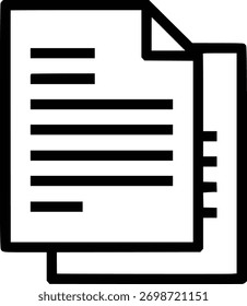 Professional Business Document Icon in Flat Design Style for Web and Print Use
