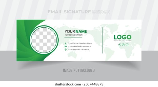 Professional business email signature design template with a modern and corporate look