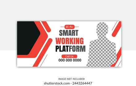 Professional business face book cover page timeline web ad banner template