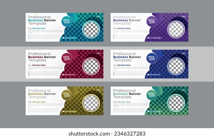 professional business facebook cover design template vector file 