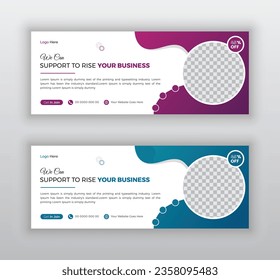 Professional business facebook cover page timeline web ad banner template. Marketing agency facebook cover and banner template. vector illustration.