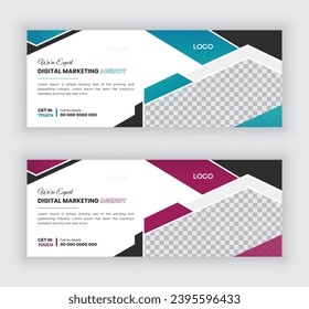 Professional business facebook cover page timeline web ad banner template. Marketing agency facebook cover and banner template. vector illustration.