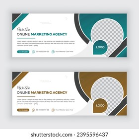 Professional business facebook cover page timeline web ad banner template. Marketing agency facebook cover and banner template. vector illustration.