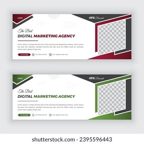 Professional business facebook cover page timeline web ad banner template. Marketing agency facebook cover and banner template. vector illustration.