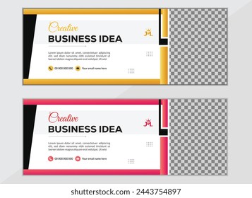 Professional business facebook cover timeline web ad banner template	